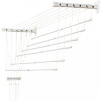 Сушилка для белья Comfort Alumin Group Универсальное крепление телескопическая Лифт 6 прутьев 140-250см (алюминий/белый)