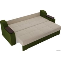 Диван Лига диванов Сенатор 102753 (микровельвет, бежевый/зеленый)