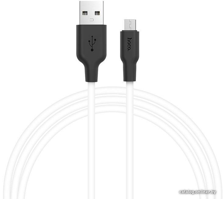 Кабель Hoco X21 microUSB (белый)