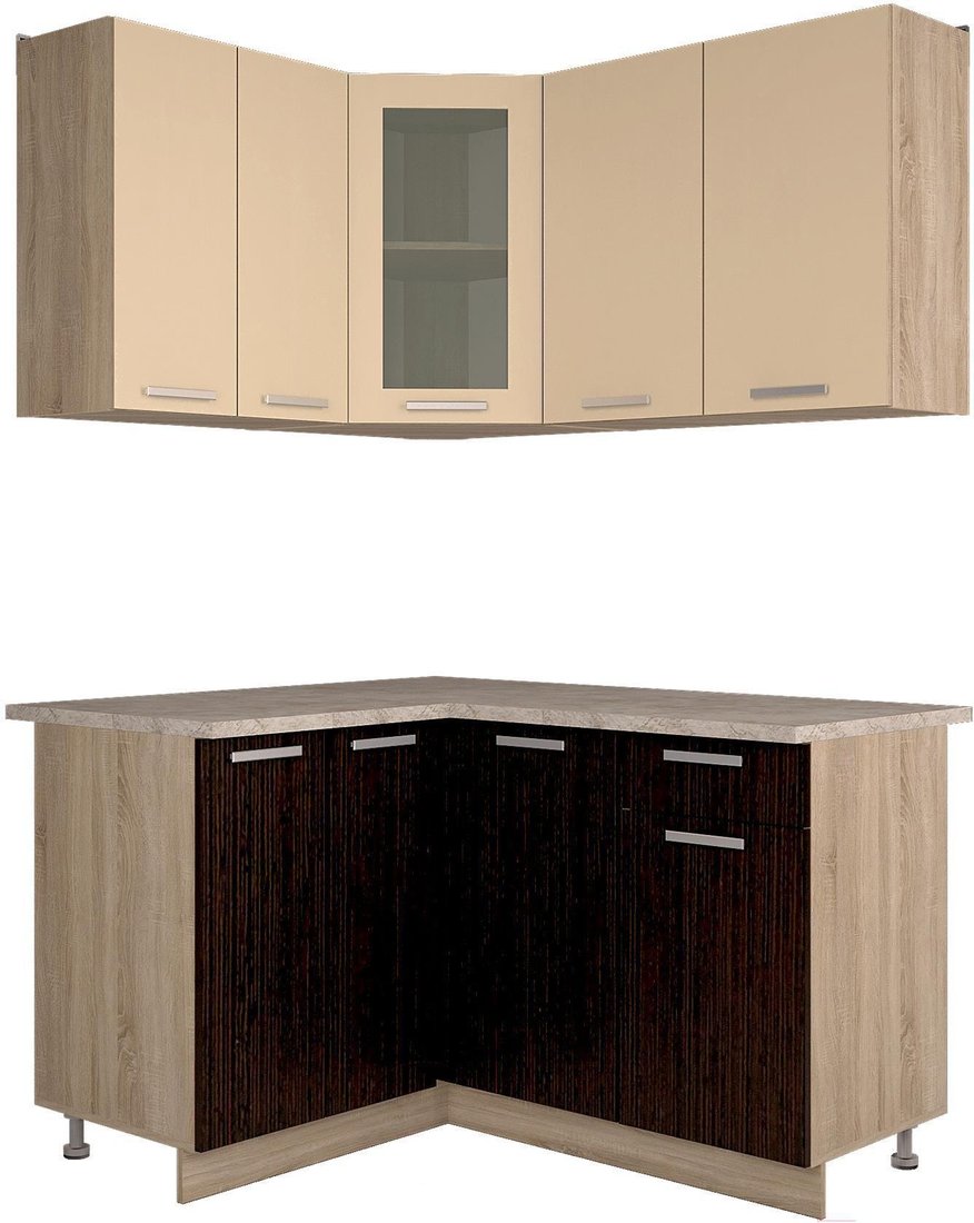 

Готовая кухня Интерлиния Мила 12x14 (ваниль/дуб венге)