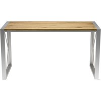 Кухонный стол Buro7 Лофт 150 (классика, дуб натуральный/серебро)
