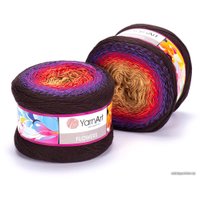 Пряжа для вязания Yarnart Flowers 276 250 г 1000 м (коричневый; фиолетовый; красный; желтый)