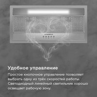 Кухонная вытяжка MAUNFELD VIVID 603EM (нержавеющая сталь)