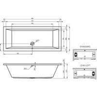 Ванна Riho Lusso 190x80 (с ножками)