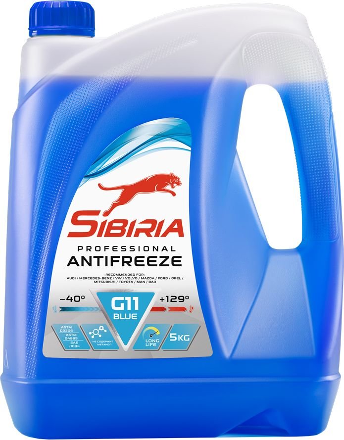

Антифриз Sibiria G-11 -40 синий 5кг