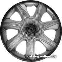 Набор колпаков на диски АКС – авто Джой+ 14 58572 (серебристый/черный)