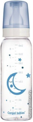 Бутылочка для кормления Canpol babies Night Dreams стеклянная 42/101 (240 мл, голубой)