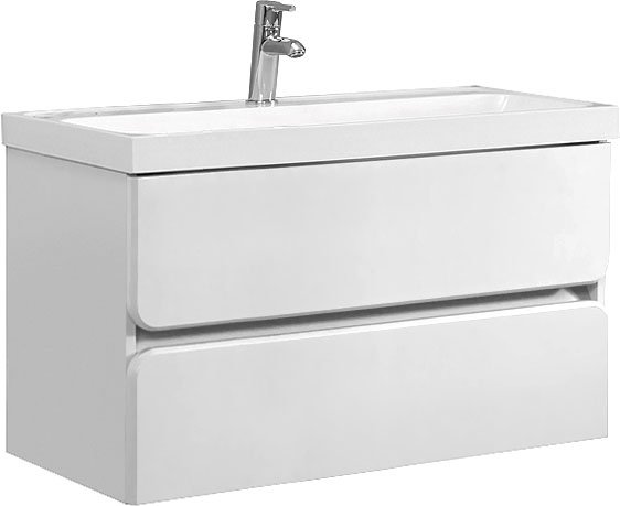 

Belux Тумба под умывальник Бостон НП 90-02 (1, белый глянец)