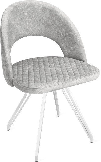 

Стул Трия Гэтсби К4 (белый матовый/микровелюр Wellmart Silver)