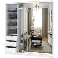 Шкаф-купе Кортекс-мебель Сенатор ШК12-45 Классика зеркало (белый) в Солигорске