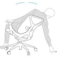 Офисное кресло SitZone E-YR-001A-P1-WH (сетка/ткань, серый) в Бобруйске