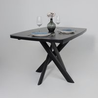 Кухонный стол Мамадома Leonel-130 раздвижной 130-165х85 (stone black st cer/черный)