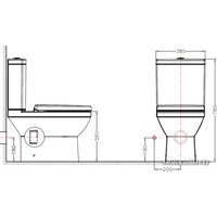 Унитаз напольный Bravat New Moon CX01014UW-P-ENG