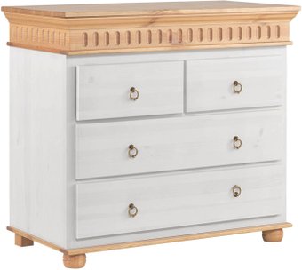 Комод ММЦ Хельсинки (белый воск/антик)
