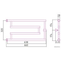 Полотенцесушитель Сунержа High-Tech model "G" 320х650 032-0051-3265