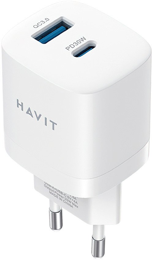 Сетевое зарядное Havit UC30 (белый)