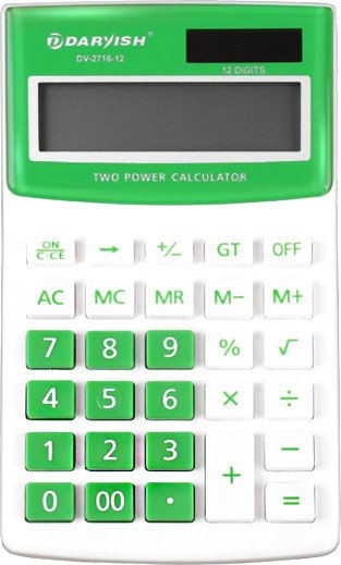 

Бухгалтерский калькулятор Darvish DV-2716-12N (белый/зеленый)