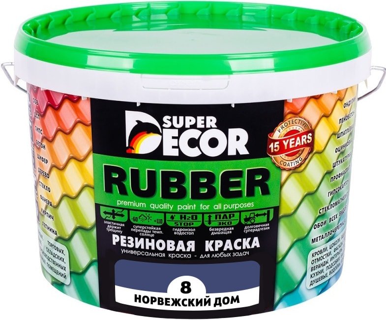 

Краска Super Decor Rubber 3 кг (№08 норвежский дом)