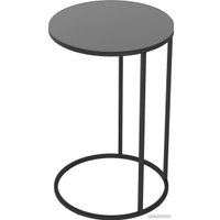 Журнальный столик Калифорния мебель Glass (черный лакобель/черный)