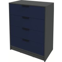 Комод Интерлиния Концепт КТ-К80 Глосс (антрацит/индиго)