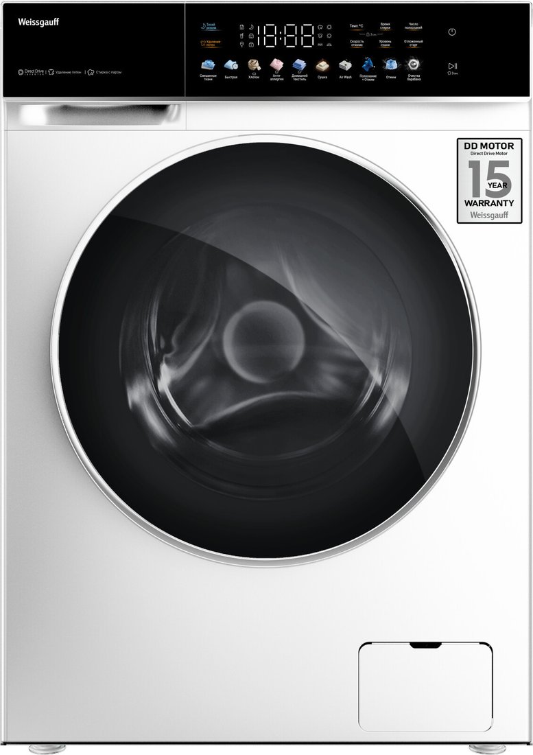 Стирально-сушильная машина Weissgauff WMD 62210 Direct Drive Touch Inverter Steam