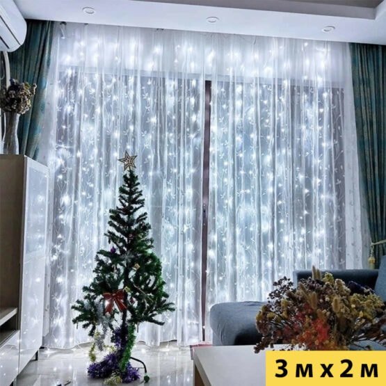

Световой дождь Гирлянда бай Штора (3х2 м, белый)