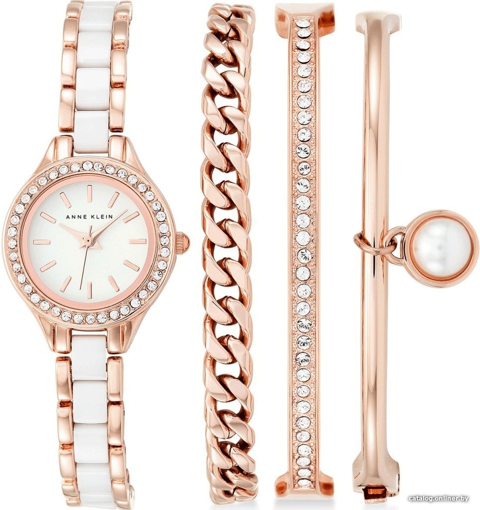 Наручные часы с украшением Anne Klein 1954RGST