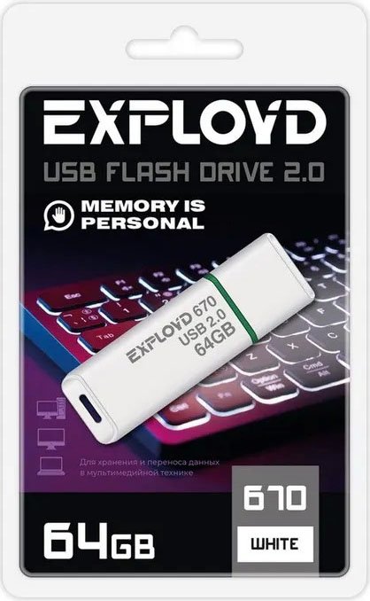 

USB Flash Exployd 670 64GB (белый)