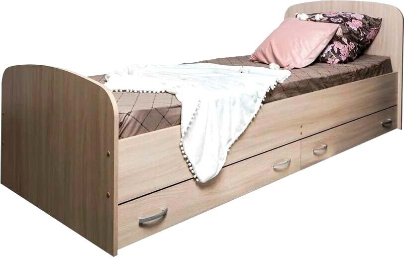 

Кровать Doma Виктория 80x200 с ящиками (ясень шимо светлый)