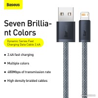 Кабель Baseus Dynamic Series USB Type-C - Lightning (2 м, серый)