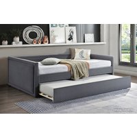 Кровать с выдвижным спальным местом Signal Elmo Velvet Bluvel 14 120x200 (темно-серый/черный)