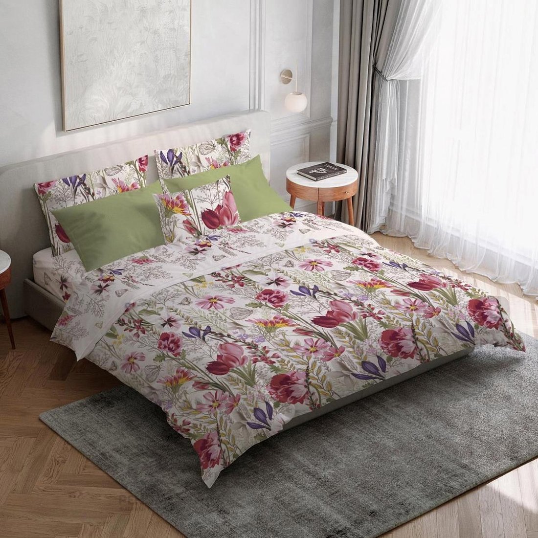 

Постельное белье Реноме 2сп с Евро простыней Премиум Лола 60132-1 (бязь)