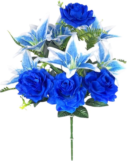 

Искусственный букет KlrBy Розы и лилии с добавками СН22с