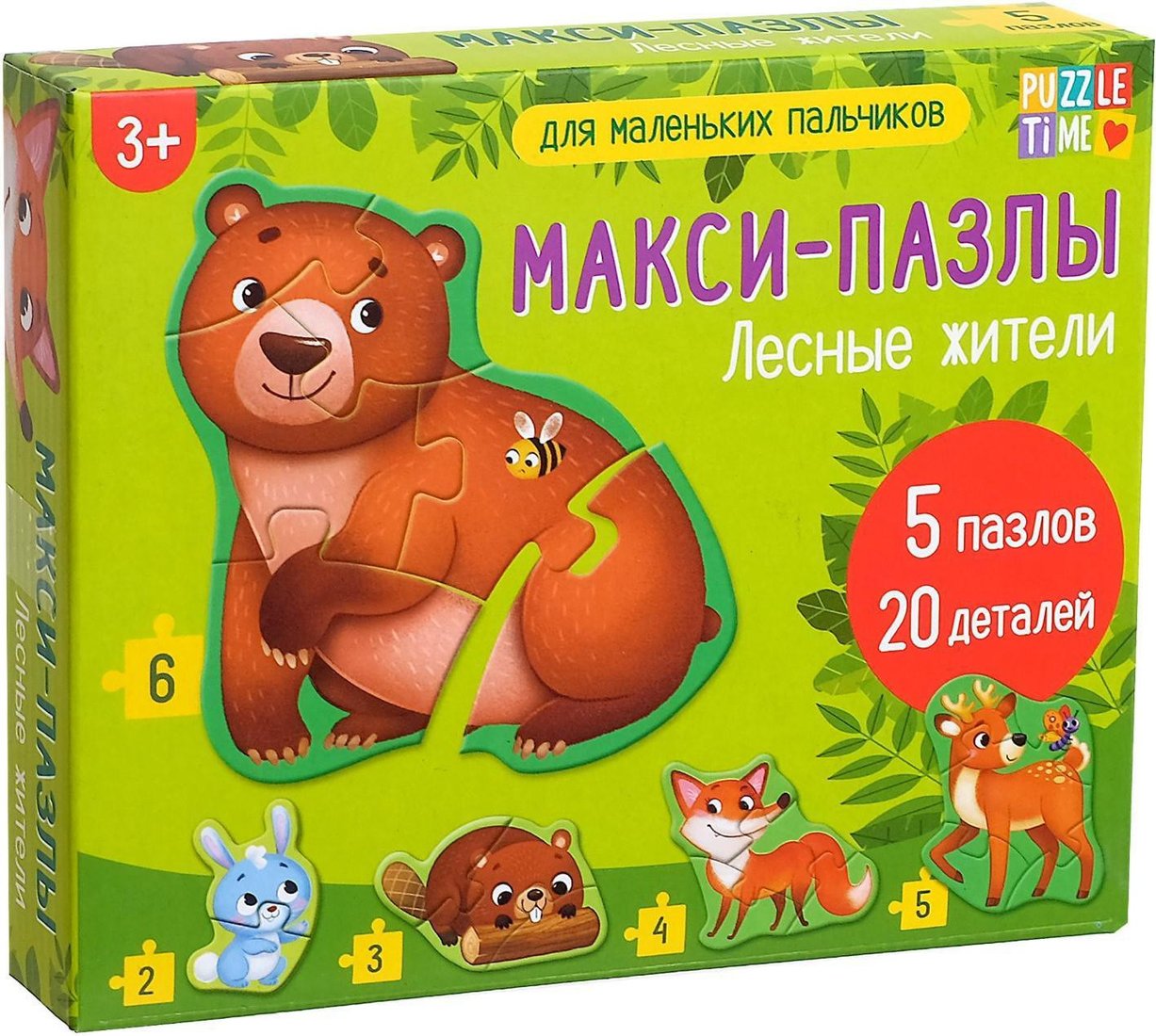

Мозаика/пазл Puzzle Time Макси-пазлы Лесные жители 5378740