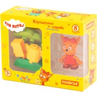 Конструктор Полесье Макси. Три кота. Карамелька и клумба 63752 (8эл)