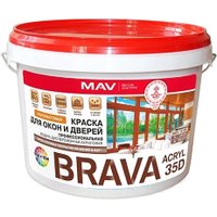 Краска MAV Brava ВД-АК-1035Д 3 л (белый полуглянцевый)