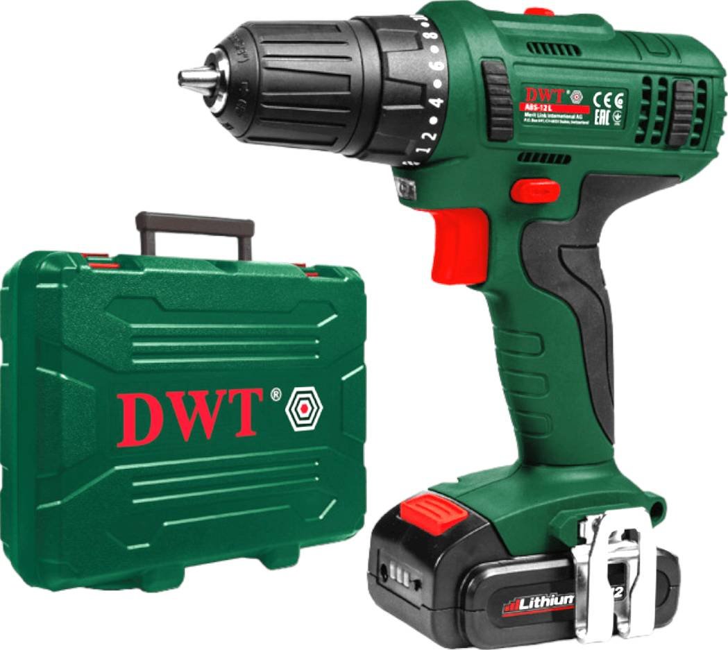 

Дрель-шуруповерт DWT ABS-12 L-2 BMC (с 2-мя АКБ, кейс)