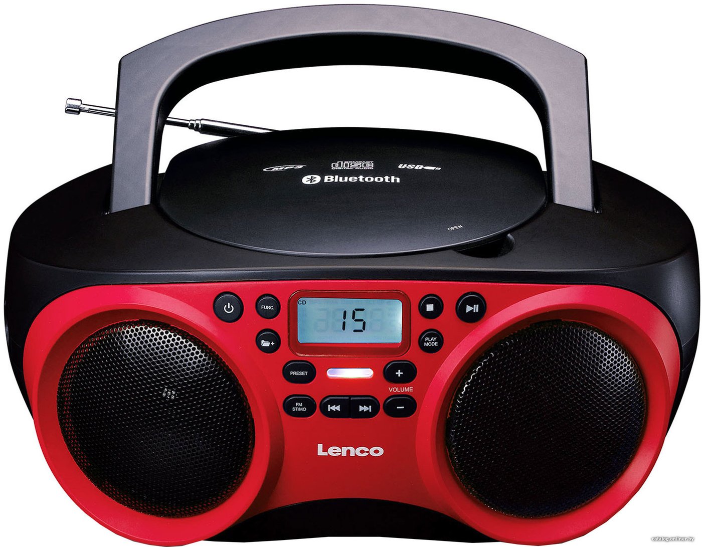 Магнитола Lenco SCD-501RD (красный/черный)