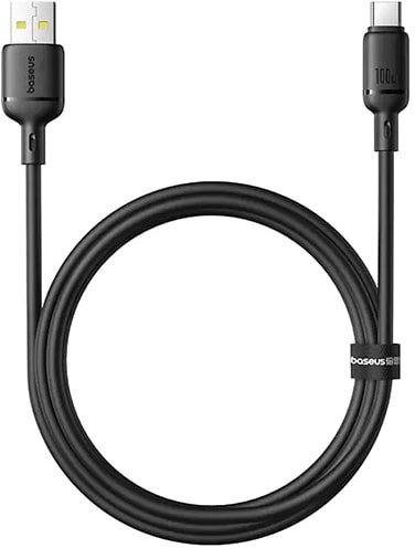 

Кабель Baseus Silky Series Fast Charging Cable USB to Type-C 100W (1 м, черный)