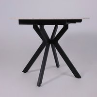 Кухонный стол Lepremo AV 1106 МДФ раздвижной D1000-1350x750 (Азул Оникс/черный)