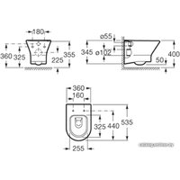 Унитаз подвесной Roca Nexo Clean Rim A34664L000 (без сиденья)