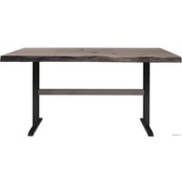 Кухонный стол Buro7 Двутавр 150 (с обзолом и сучками, дуб мореный/черный)