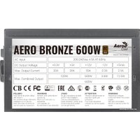 Блок питания AeroCool Aero Bronze 600W