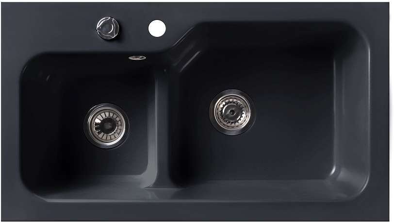

Кухонная мойка Belux SG-REC-DUO 8045 (черный обсидиан)