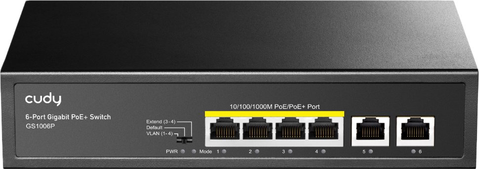 

Неуправляемый коммутатор Cudy GS1006P 2.0