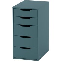 Комод Mio Tesoro Ингар 5 (серый/бирюзовый)