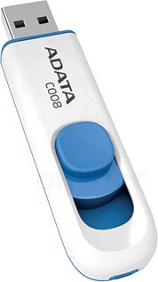 

USB Flash ADATA C008 White+Blue 64 Гб (AC008-64G-RWE)