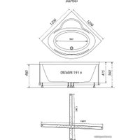 Ванна Triton Мартин 120х120