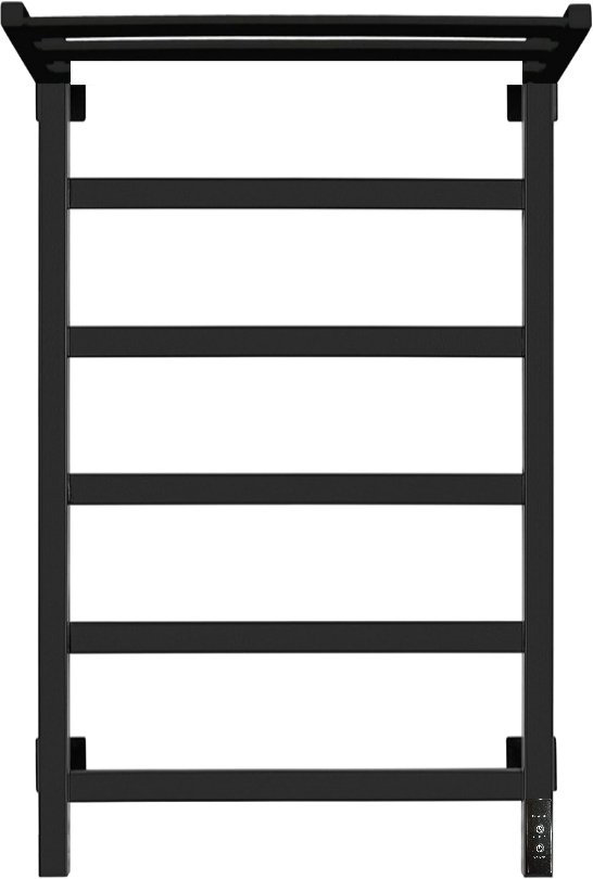 

Полотенцесушитель Granula Квадро 50x80 с полкой (терморегулятор, черный матовый)