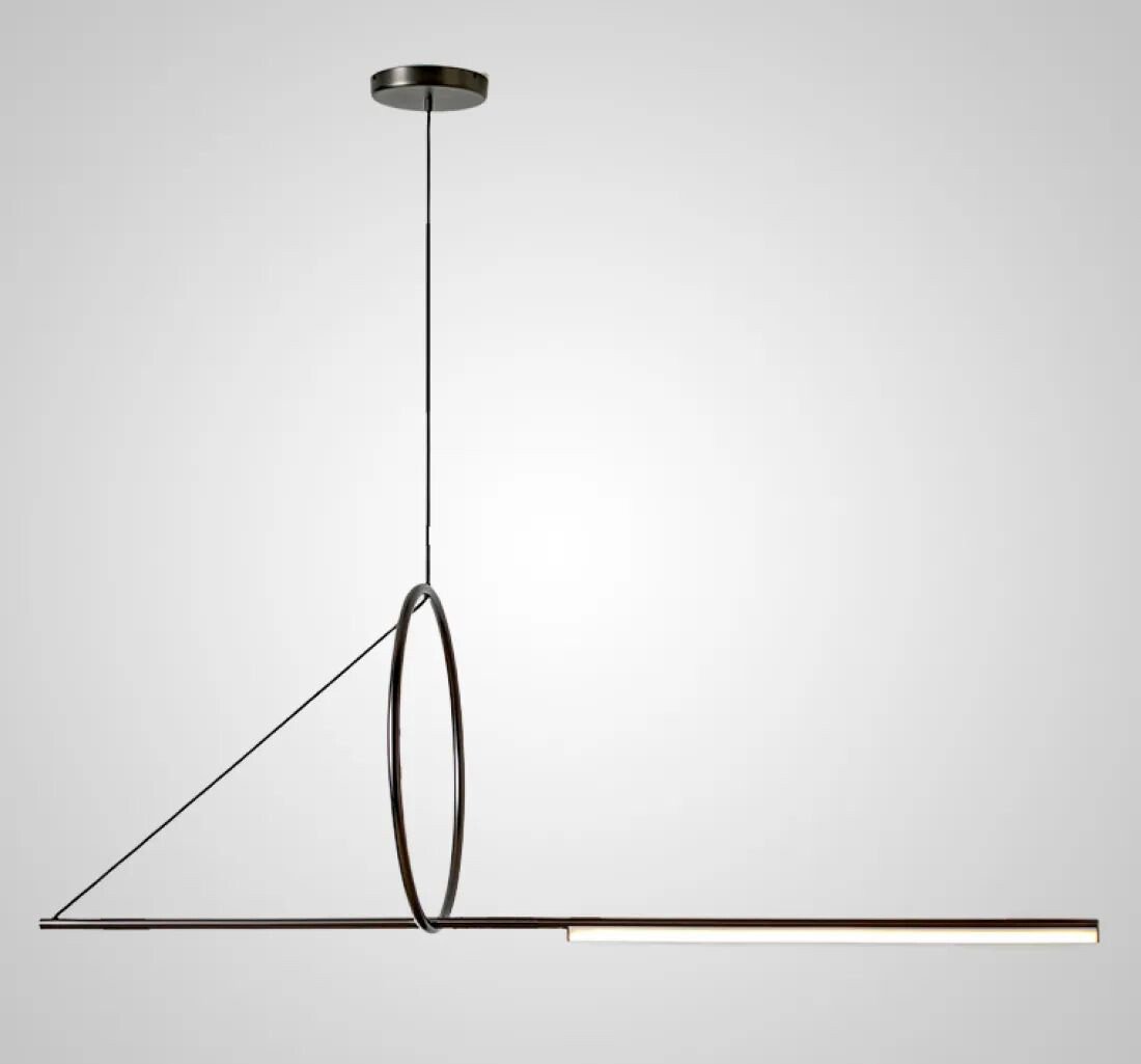 

Подвесная люстра ImperiumLoft Suspension Cercle Et Trait – Graphite Satine 202723-23